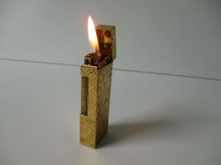 Vintage 18ct gold plated Dunhill Rollagas Lighter,  Box 7