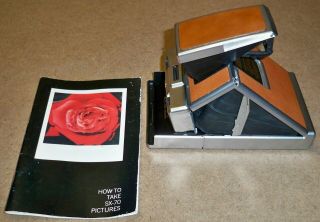 Vintage POLAROID SX - 70 Folding Land Camera Model 1 with Instructions / 2
