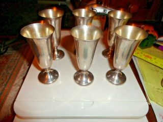 Vintage Set Of 6 Gorham Sterling Silver Cordial/shot Glasses Liquor 951