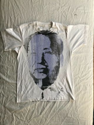 Vintage Screen Print Andy Warhol 60 - 70s Mao T - Shirt