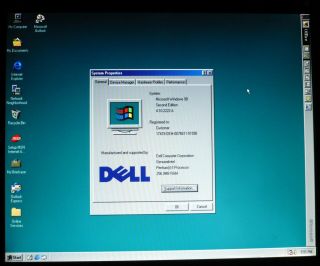 Vintage Dell Optiplex GX1 PC Windows 98 SE 2x ISA 4x PCI PII 400MHz/40GB/256MB 6