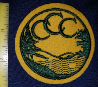 Ww2 Vintage Ccc Civilian Conservation Corps Felt Patch