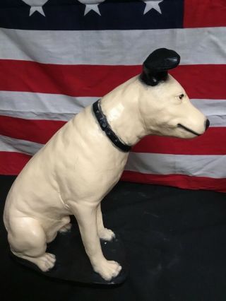 Vintage RCA Victor Nipper Dog 15 Inches Tall. 5