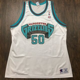 Vintage Bryant Big Country Reeves Grizzlies Champion Jersey 48 Xl Rare White