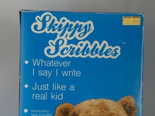 1990 SKIPPY SCRIBBLES Vintage Teddy Bear Toy WONDERRAMA Talking Drawing NRFB 2