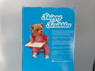 1990 SKIPPY SCRIBBLES Vintage Teddy Bear Toy WONDERRAMA Talking Drawing NRFB 5