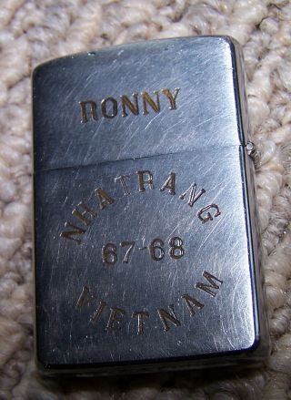 Vintage Vietnam War Nha Trang 67 - 68 14 Sps Zippo Lighter Nhatrang Ronny