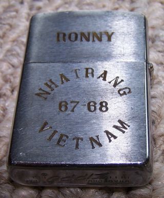 Vintage Vietnam War Nha Trang 67 - 68 14 SPS Zippo Lighter Nhatrang Ronny 3