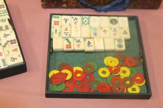 Mahjong Majong Bone and Bamboo Set 176 tiles Vintage Mahjong Game 2