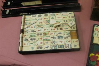 Mahjong Majong Bone and Bamboo Set 176 tiles Vintage Mahjong Game 5