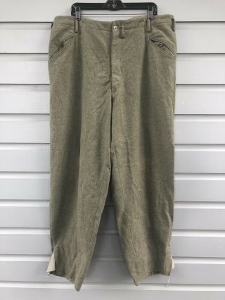Vintage 1941 Wwii Widengrens Swedish Wool Military Trousers Army Pants Sweden
