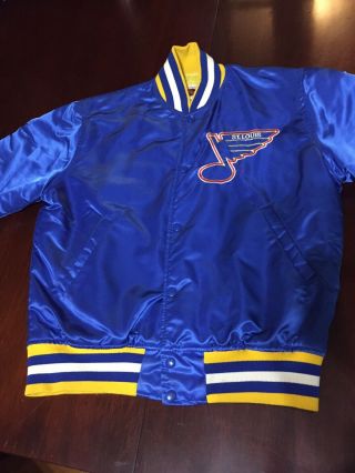 Vintage Nhl St Louis Blues Hockey Starter Jacket 90’s Throwback Stanley Cup Lgb