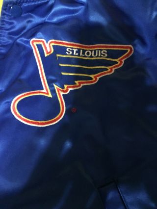 Vintage NHL St Louis Blues Hockey Starter Jacket 90’s Throwback Stanley Cup LGB 3