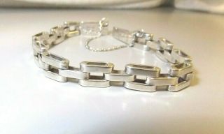 Vintage Taxco Silver Link Bracelet Marked Mexico Td - 85 925 23gr