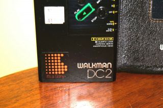 Vintage Sony Professional Walkman WM - DC2 Cassette Player w/ Rare DC2 Softcase 3