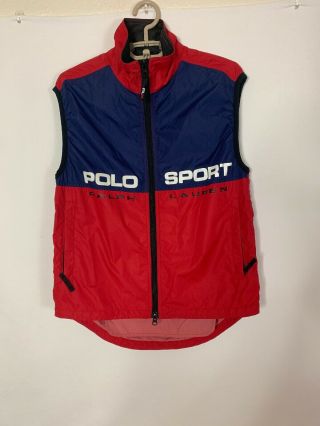 Vintage Ralph Lauren Polo Sport Rlx Vest Small Spell Out 90s Packable Jacket