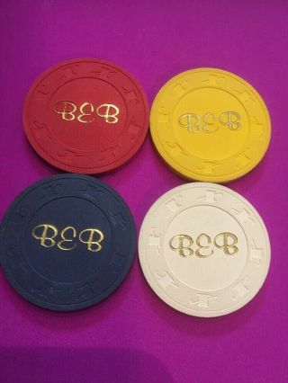 RARE 400 SCV Paulson Top Hat and Cane Clay Poker Chips 7