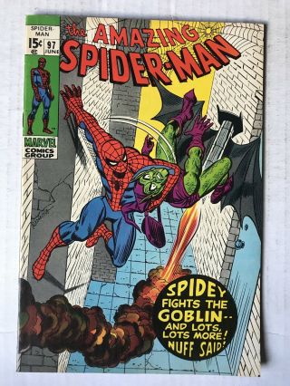 Spider - Man 97 June 1971 Unread Green Goblin Vintage