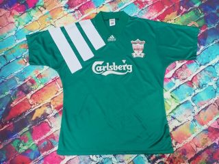 G35 1992 - 93 Liverpool Centenary Away Shirt Vintage Jersey Extra Large