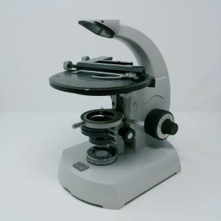 Zeiss Microscope Pol Stand with Rotating Stage and Power Supply Vintage 2
