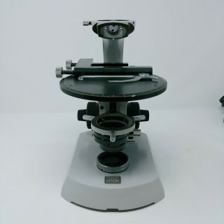 Zeiss Microscope Pol Stand with Rotating Stage and Power Supply Vintage 3