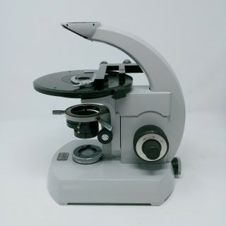Zeiss Microscope Pol Stand with Rotating Stage and Power Supply Vintage 6