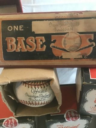Five Rawlings Official Brooklyn Dodgers Baseball Horsehide Vintage NOS Base ball 2