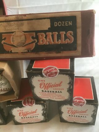Five Rawlings Official Brooklyn Dodgers Baseball Horsehide Vintage NOS Base ball 3