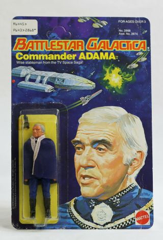 Vintage Battlestar Galactica Bsg Commander Adama Moc Unpunched - 1978