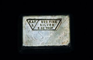 K.  & F.  S.  Shonback Pyramid 3 Oz.  999 Fine Silver Bar Extremely Rare Bul163