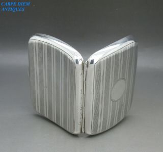 Antique Quality Solid Sterling Silver Cigarette Case 79g C.  C,  Chester 1920