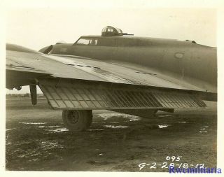 Org.  Photo: B - 17 Bomber Being Serviced On Airfield; 1944 (2)