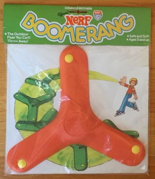 Nerf Boomerang - Orange - Vintage 80s - In Package