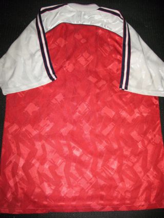 Rare Vintage Arsenal 1990 - 1992 JVC Jersey Shirt Size L MADE IN UK FROM ERA 4