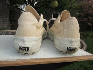 VANS White Canvas Athletic Shoes / US Woman size 8 1/2 / Made in USA / Pre - owned 5