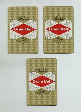 (3) Vintage 1962 Pocket Schedule Adv Cards Grain Belt Beer Minnesota Twins W4663