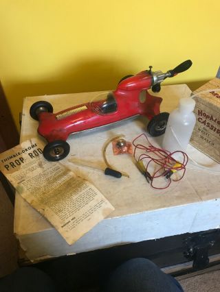 Vintage Cox Thimble Drome Prop Rod Tether Car.  Needs Cleaning,  Comes With Parts