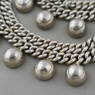 Vtg 1950’s - 60’s Mexican Sterling Silver Chain Collar Necklace