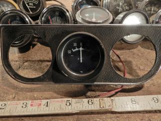 vintage engine gauges oil water amps rat rod hotrod instrument panel dash parts 8