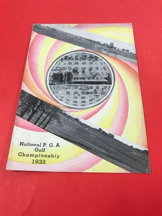 Vintage Golf Memorabilia / P.  G.  A.  National Golf Championship 1933