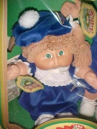 Vintage 1985 Coleco Cabbage Patch Kids TWINS Girl & Boy Doll 5