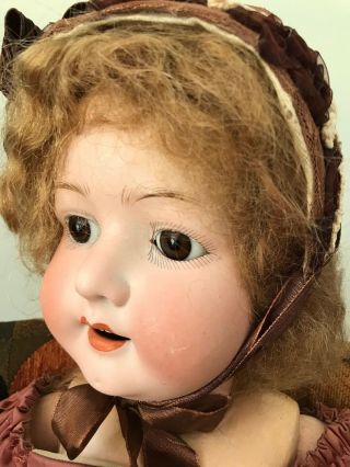 29 In.  Antique Doll.  Heubac302.  29.  In Germany.  Bisque Head.