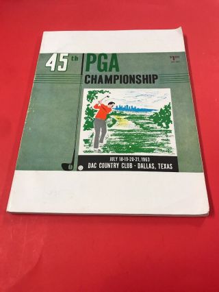 Vintage Golf Memorabilia / 45th Pga Championship Dac Country Club / July 1963