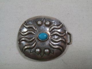 Franck Or Fred Peshlakai,  Navajo,  Sterling Silver Vintage Small Concho Belt Buckle