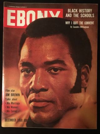 Vintage Ebony Magazine—december 1968–jim Brown