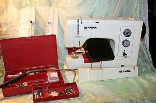 Vintage Bernina Record 830 Sewing Machine With Accessories Estate P0