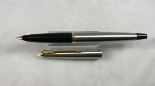 Vintage Parker 45 Deluxe Flighter Fountain Pen With 14k Solid Gold Medium Nib