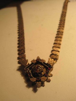 Antique Victorian Book Chain Necklace Goldfilled