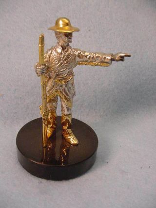 Vintage Franklin Daniel Boone Gold On Sterling Figure 1976