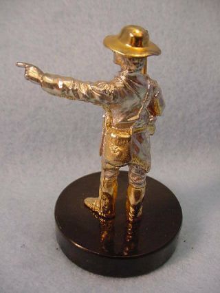 Vintage Franklin Daniel Boone Gold On Sterling Figure 1976 3